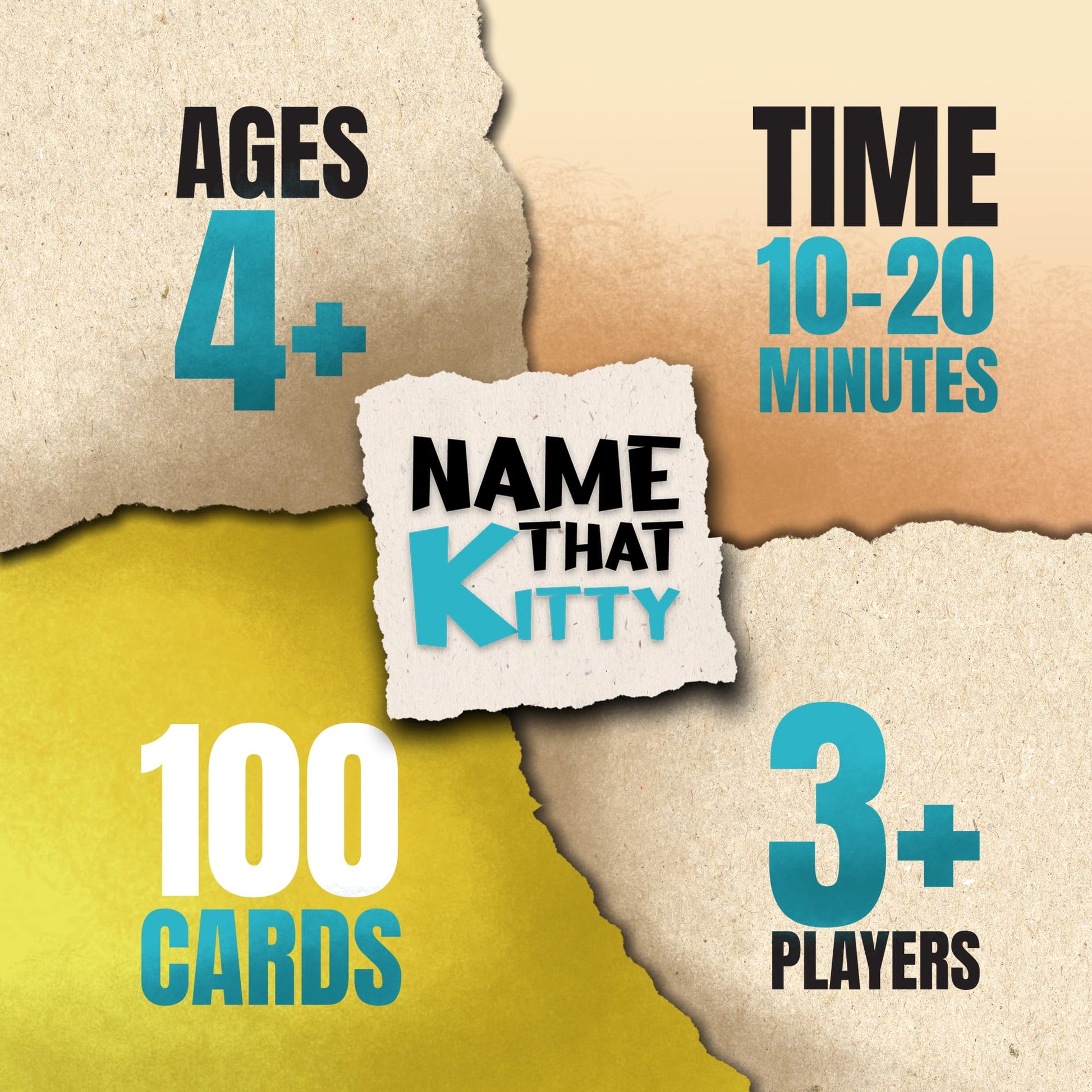 Name that Kitty - Fun Cat Game for Kids That's Great for Family Game Night | 100 Card Cat Themed Toy for Girls and Boys | Easy to Play
