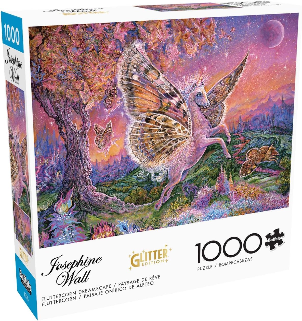 Buffalo Games - Josephine Wall - Fluttercorn Dreamscape - 1000 Piece Jigsaw Puzzle for Adults -Challenging Puzzle Perfect for Game Nights - Finished