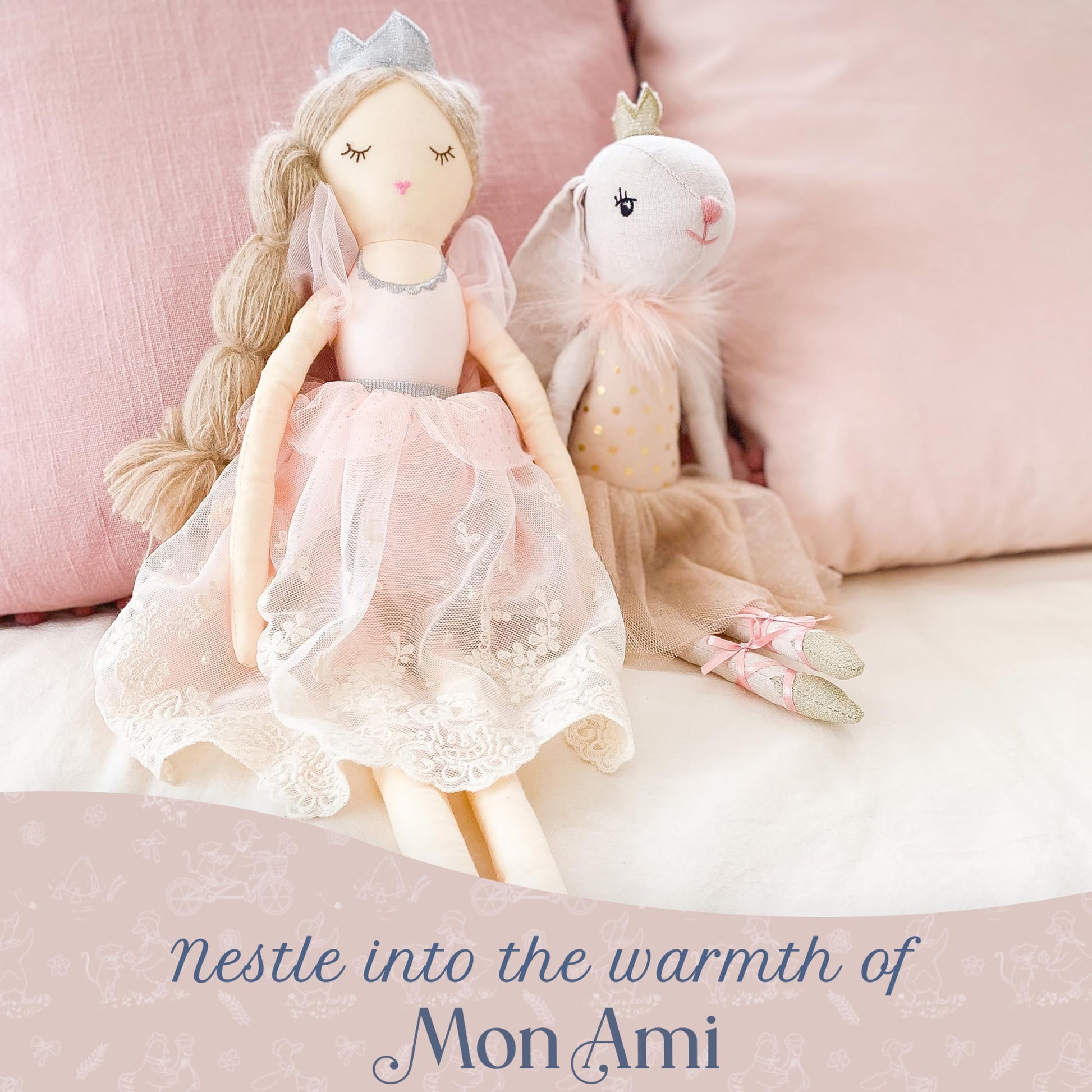 MON AMI Olivia The Princess 22-Inch Plush Doll, Soft Stuffed Toy Girls