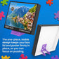 Puzzle Peak All-in-One Jigsaw Puzzle Box Stand and Puzzle Poster Holder Accessory for All Puzzlers - Purple