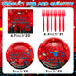 Red Spider 4th Birthday Party Supplies, Spider Web Birthday Plates Set Include Paper Plates, Napkins, Forks for Spider Themed Party Favors