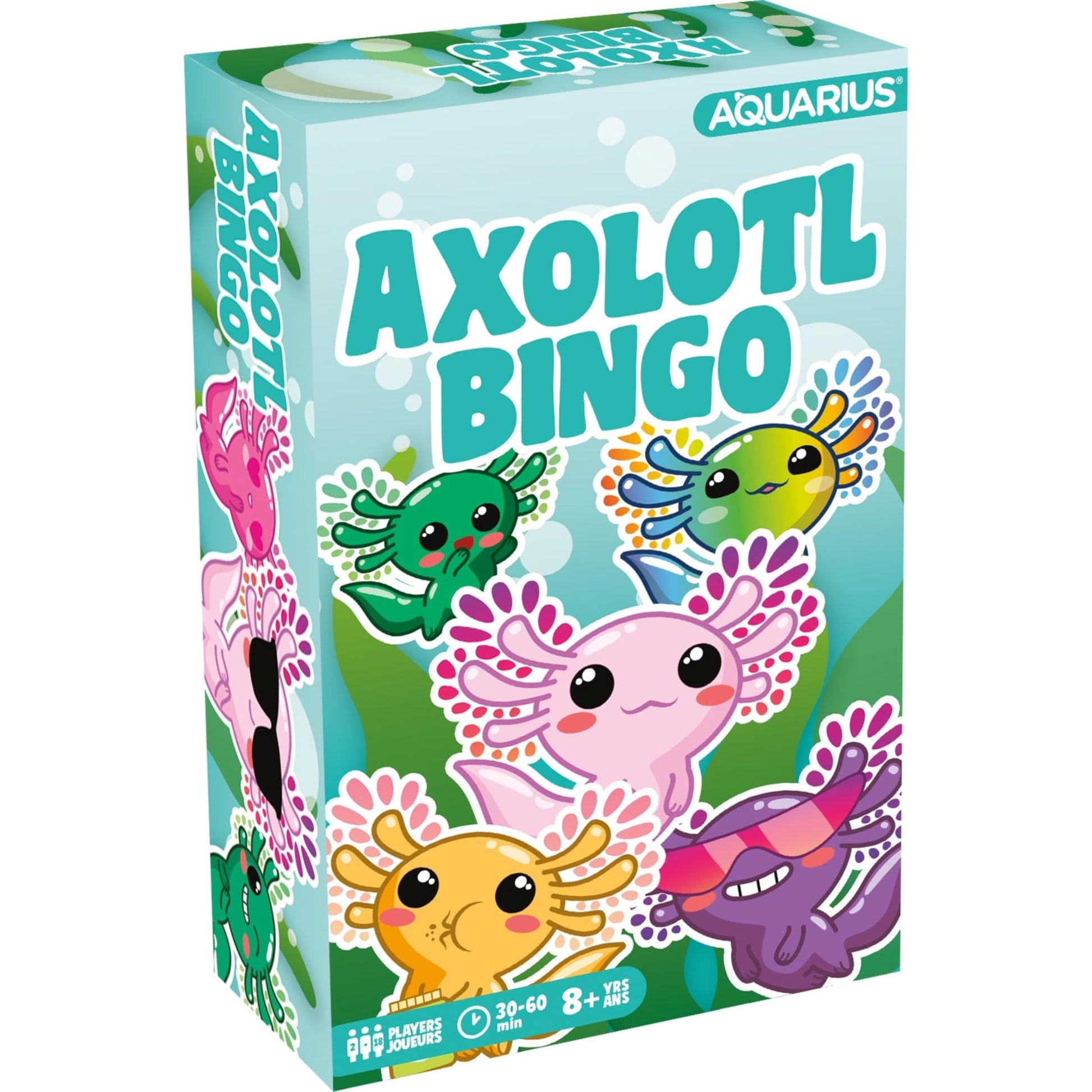 Aquarius Axolotl Family Bingo Game - Officially Licensed Party Game for Kids and Adults Ages 8+, 2-18 Players