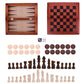 Elbow Room Games 3-in-1 Chess, Checkers & Backgammon Board Game Set - Portable, Folding Classic Strategy Games for Family Fun & Travel