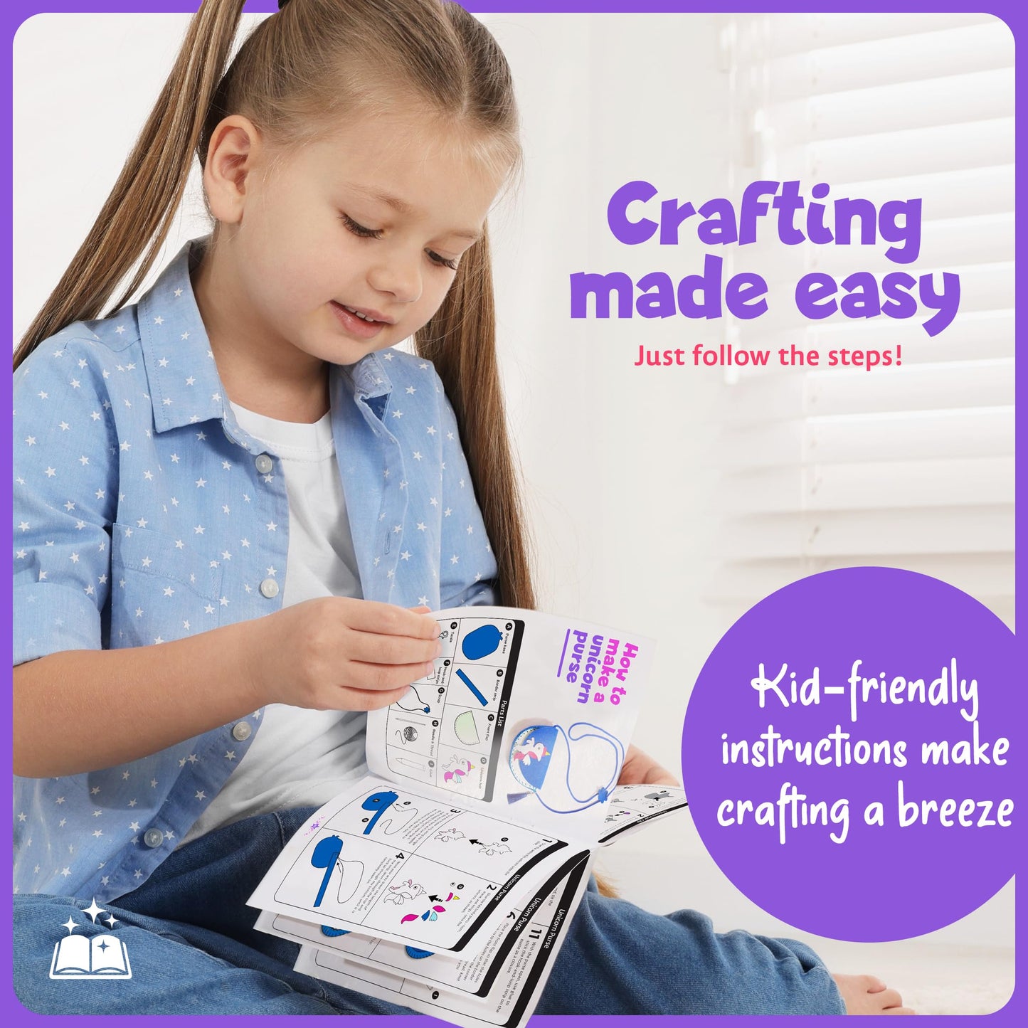 Unicorn Craft Kit for Girls - 10 Projects - Gifts for 5 Year Old Girl - Arts and Crafts for Kids 4-8 - Toys for Ages 5-7 - 4 5 6 7 8 Year Old Girl