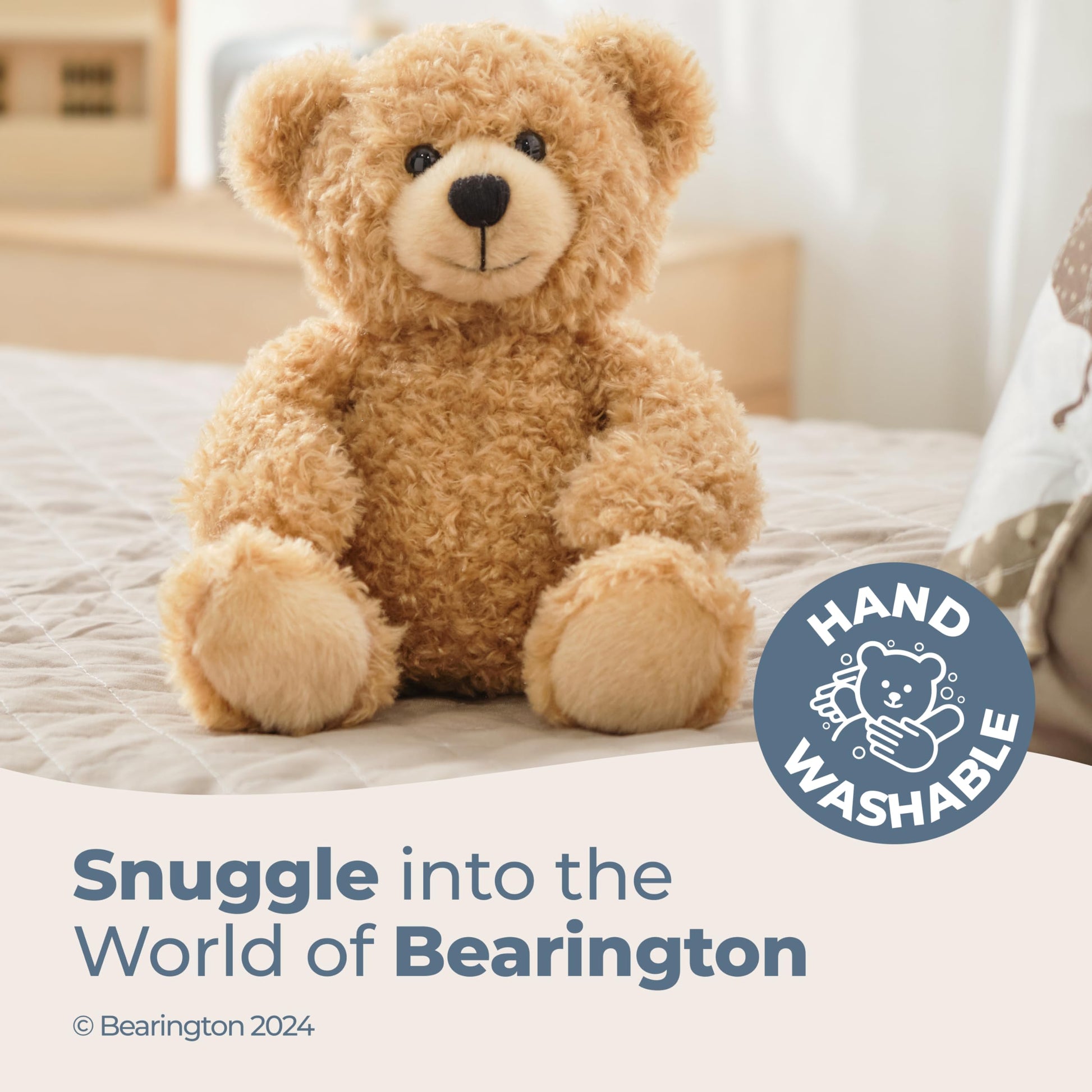 Bearington Lil' Bubsy Teddy Bear Stuffed Animal - 11.5" Soft and Cuddly Brown Bear Plush Toy with Floppy Body - Adorable Teddy Bears for Baby
