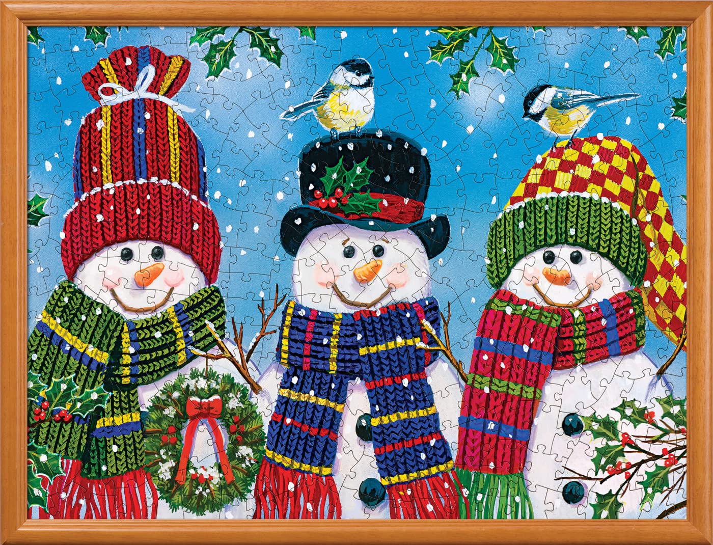 MasterPieces 300 Piece EZ Grip Christmas Jigsaw Puzzle - Snowy Afternoon Friends - 18"x24"