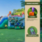 XJUMP 34ft Dinosaur Rental Grade 15oz PVC Inflatable Bouncer Slide with Pool
