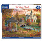 White Mountain 1000 Piece Jigsaw Puzzle Fall and Autumn, The River Church