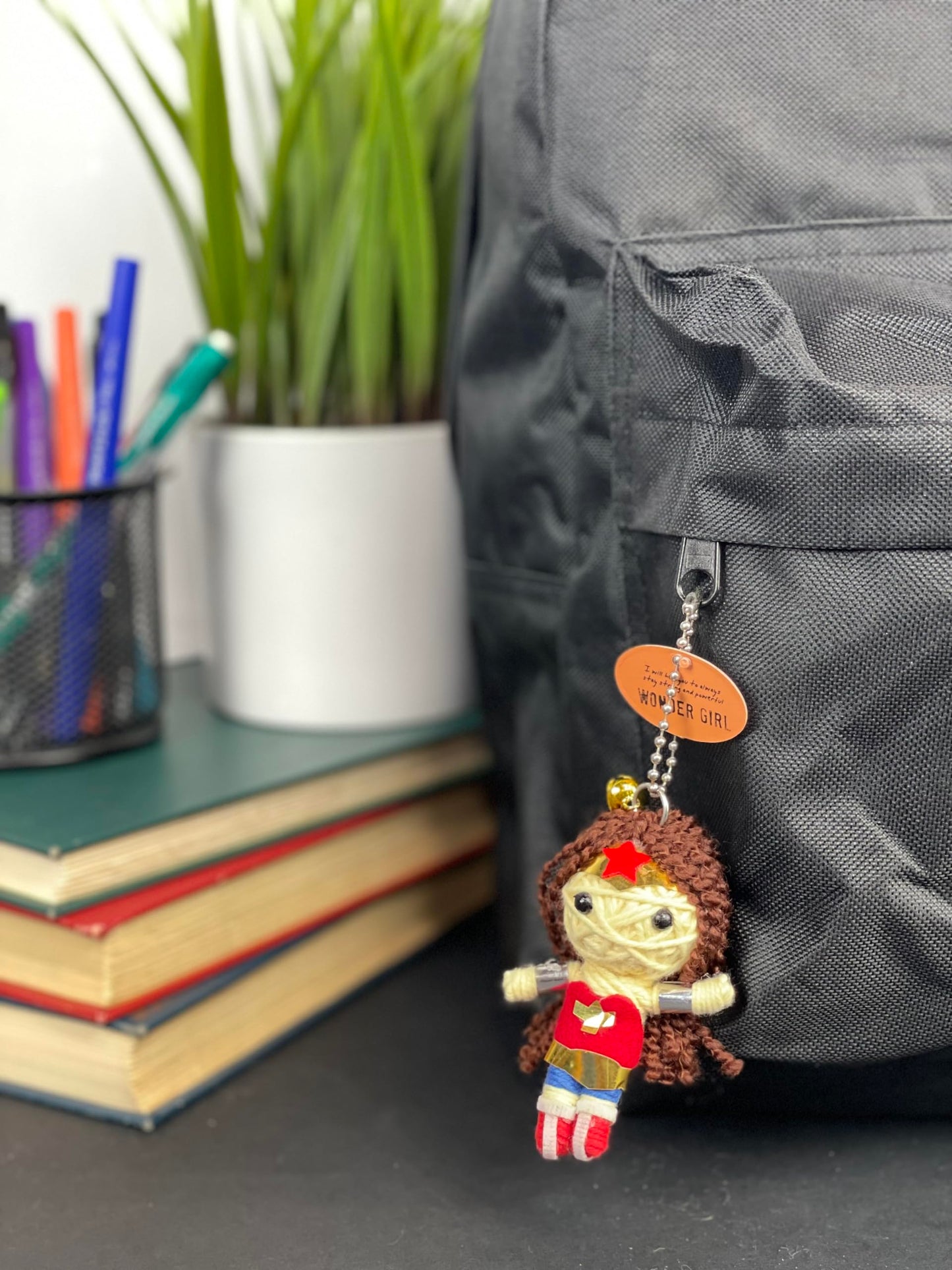 Watchover Voodoo 3-Inch Wonder Girl Keychain - Handcrafted Gift to Bring Good Luck and Positivity Everywhere You Go