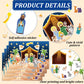 60 Sheets Christmas Nativity Stickers Make a Nativity Scene Crafts Kit DIY Jesus Birth Stickers Christian Cardboard Ornament for Christmas Decorations