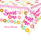 hanviync 3pcs Sweet One Donut Party Tablecloth Donut 1st Party Decorations,1 Year Old Birthday Decorations,Donut First Birthday Decorations