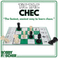 Bobby Fischer Tic Tac Chec, 2-Player Chess Strategy Game, Tic Tac Toe & Chess Combination Game, 4x4 Board with Illustrated Move Guide
