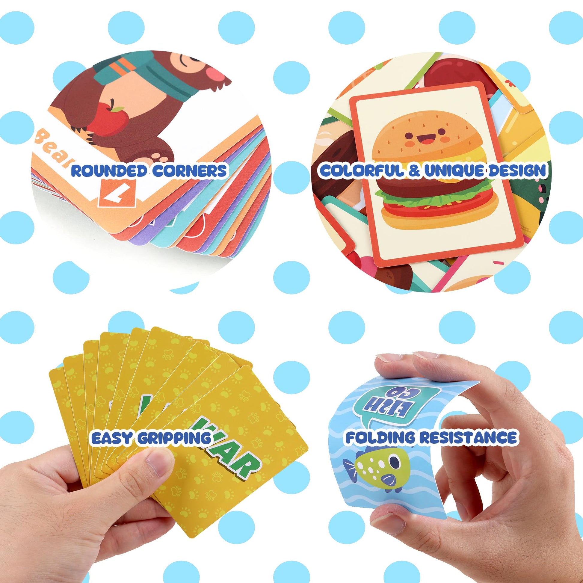 GSE Games & Sports Expert 6-in-1 Kids Card Games Set: Go Fish, Old Maid, Crazy Eights, Memory Match, Slap Jack, War | Poker Size for Toddlers, Boys