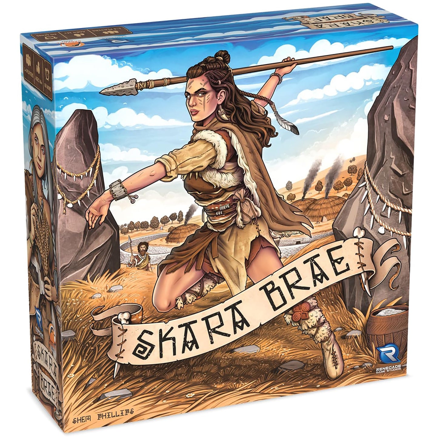 Renegade Game Studios Skara Brae Board Game Resource Management Strategy, Develop Village, Ages 13+, 1-4 Players