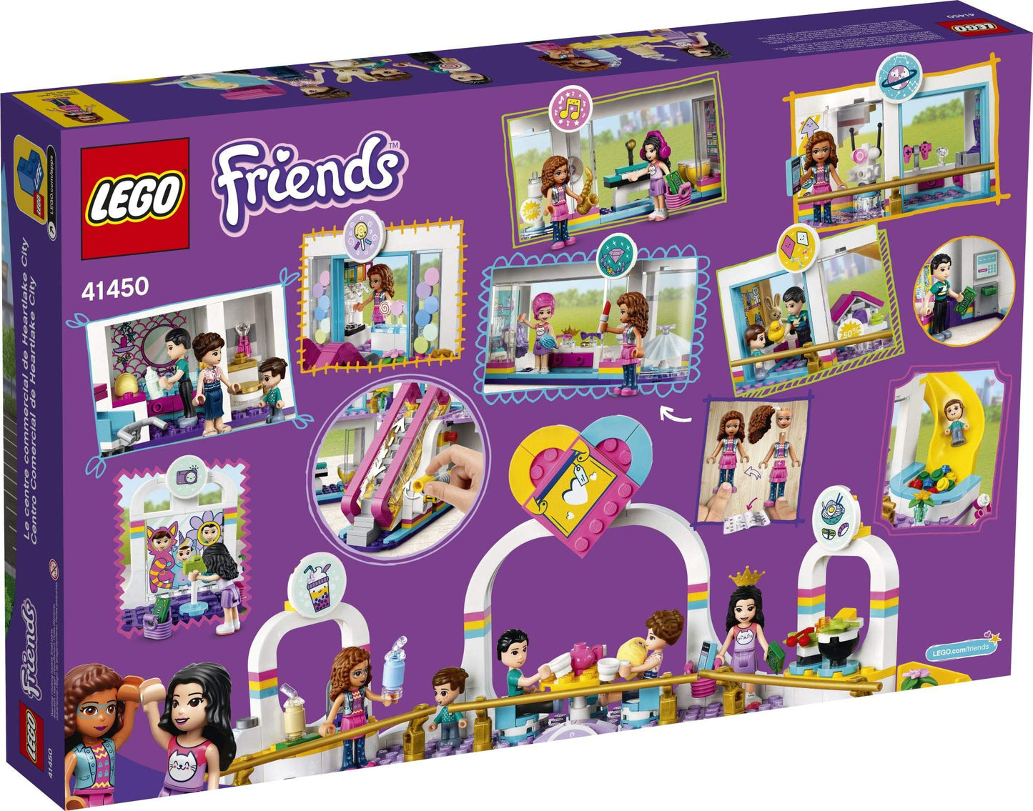 LEGO Friends Heartlake City Shopping Mall 41450 Building Kit; Includes Friends Mini-Dolls to Spark Imaginative Play; Portable Elements Make This a
