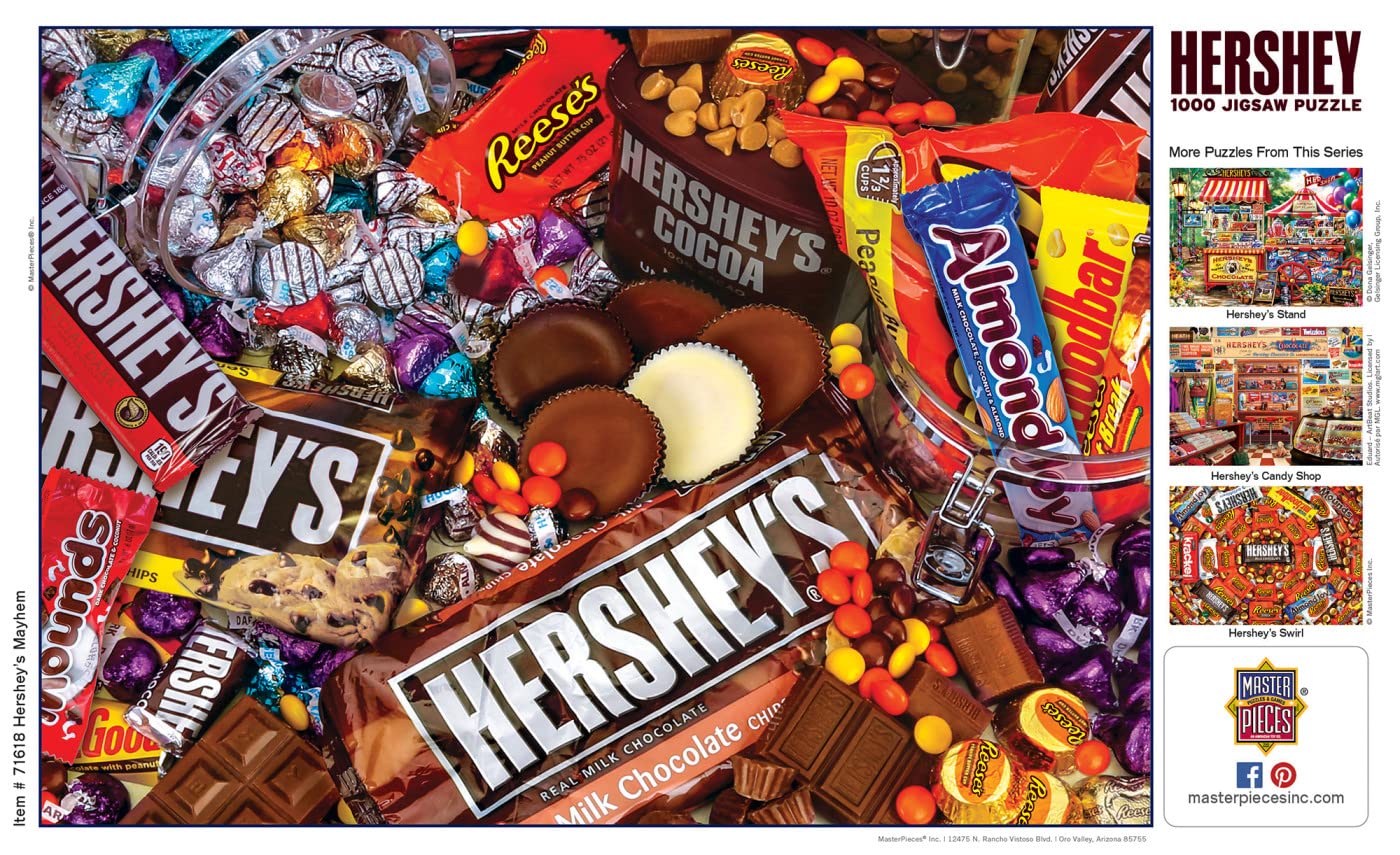 MasterPieces 1000 Piece Jigsaw Puzzle for Adults, Family, Or Youth - Hershey's Mayhem - 19.25"x26.75"