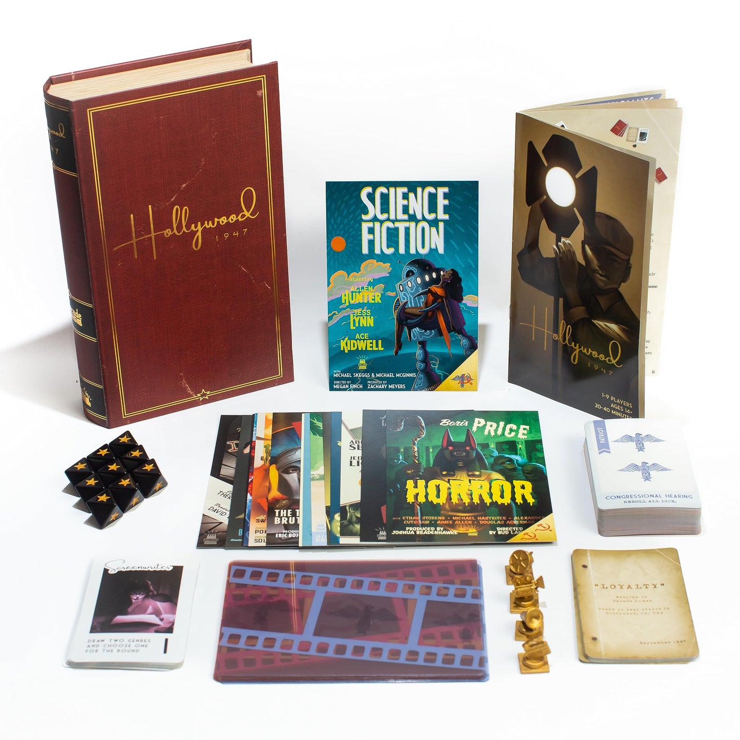 Facade Games Hollywood 1947 Board Game - A Movie Making Game for Friends and Family - A Board Game of Cards, Strategy, and Deceit, for 1-9 Players