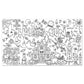 Halloween Coloring Poster Tablecloth - 51 x 30 Inch Giant DIY Paper Banner with Trick-or-Treat, Pumpkin, and Witch Designs - Fun Color-In Activity
