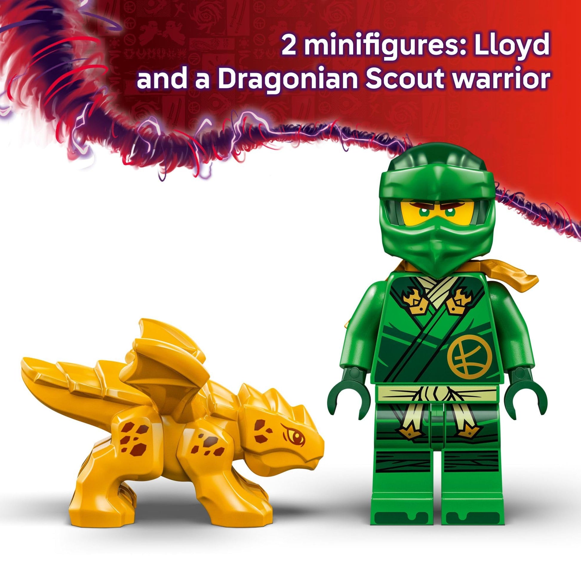 LEGO NINJAGO Lloyd's Green Forest Dragon Toy - Pretend Play Building Toy for Boys and Girls, Ages 6+ - Birthday Gift for Kids - Dragon Figurine with 2