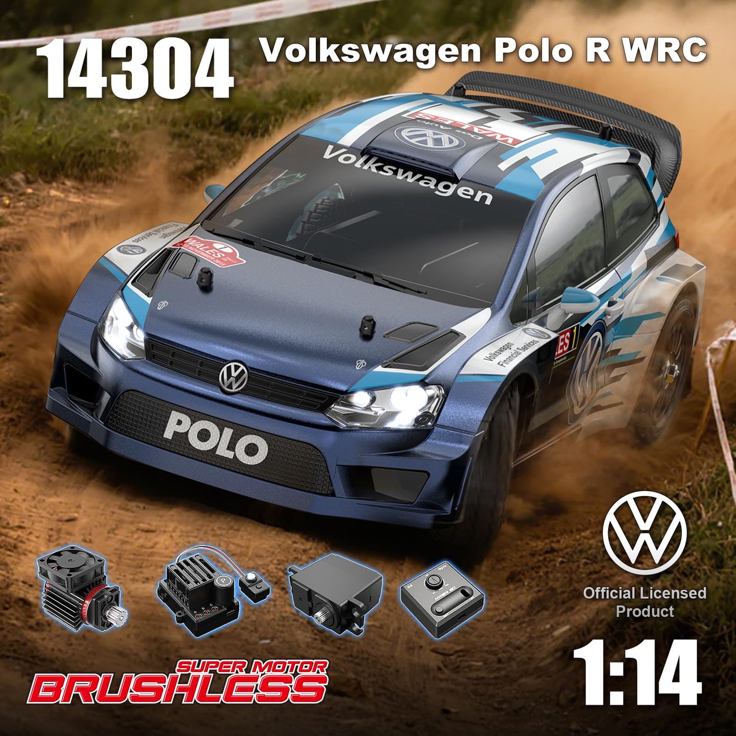 TesPower Mjx Brushless Rc Cars 14304, 4wd Rc Car All-Road RC Drift Car,1/14 High Speed Electric Rc Cars Drift for Adults
