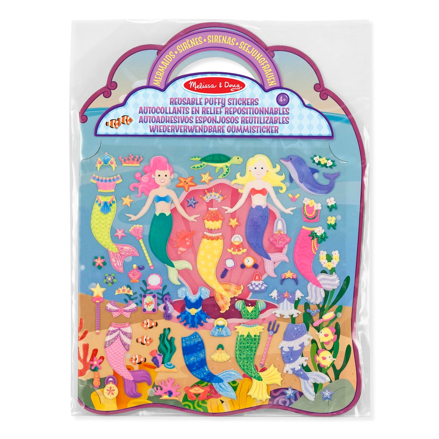 Melissa & Doug Puffy Sticker Play Set, Mermaid