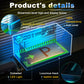 Lighted Display Case for 1/18 Scale Model Cars , No Assemble Show Case with Lights and Leather Base, Clear Acrylic Display Box for Cars Baseball