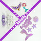 Mermaid Cake Toppers with Shell Starfish Fishtail Balls for Mermaid Birthday Supplies (Style1)