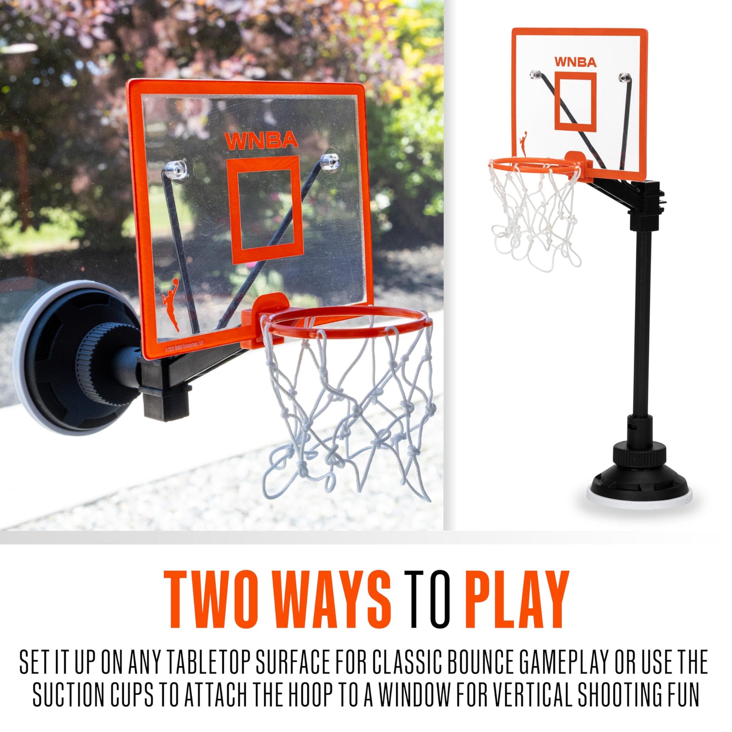 Franklin Sports WNBA Bounce a Bucket Tabletop Basketball Toy - Kids Indoor Micro Basketball Hoop Game with Balls - WNBA Fan Shop Mini Hoop for Bedroom