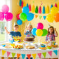 Pllieay 50 Pieces Balloon Sticks, Plastic White Balloon Stick with Cups
