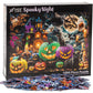 Halloween Puzzle 1000 Pieces for Adults - Gothic Puzzle with Haunted Houses, Ghosts, Pumpkins, Black Cats - Halloween Jigsaw Puzzles - 'Spooky Night'