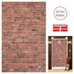 Brick Wall Backdrop,78.7"x 49.2" Inch Door Curtain, Wizard Birthday Party Supplies, Halloween Christmas Themed Party Decorations,Wall Backdrop