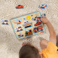 Melissa & Doug Wooden Light-Activated Sound Puzzle 2-Pack for Toddler and Preschool Boys and Girls - Farm Animals, Vehicles