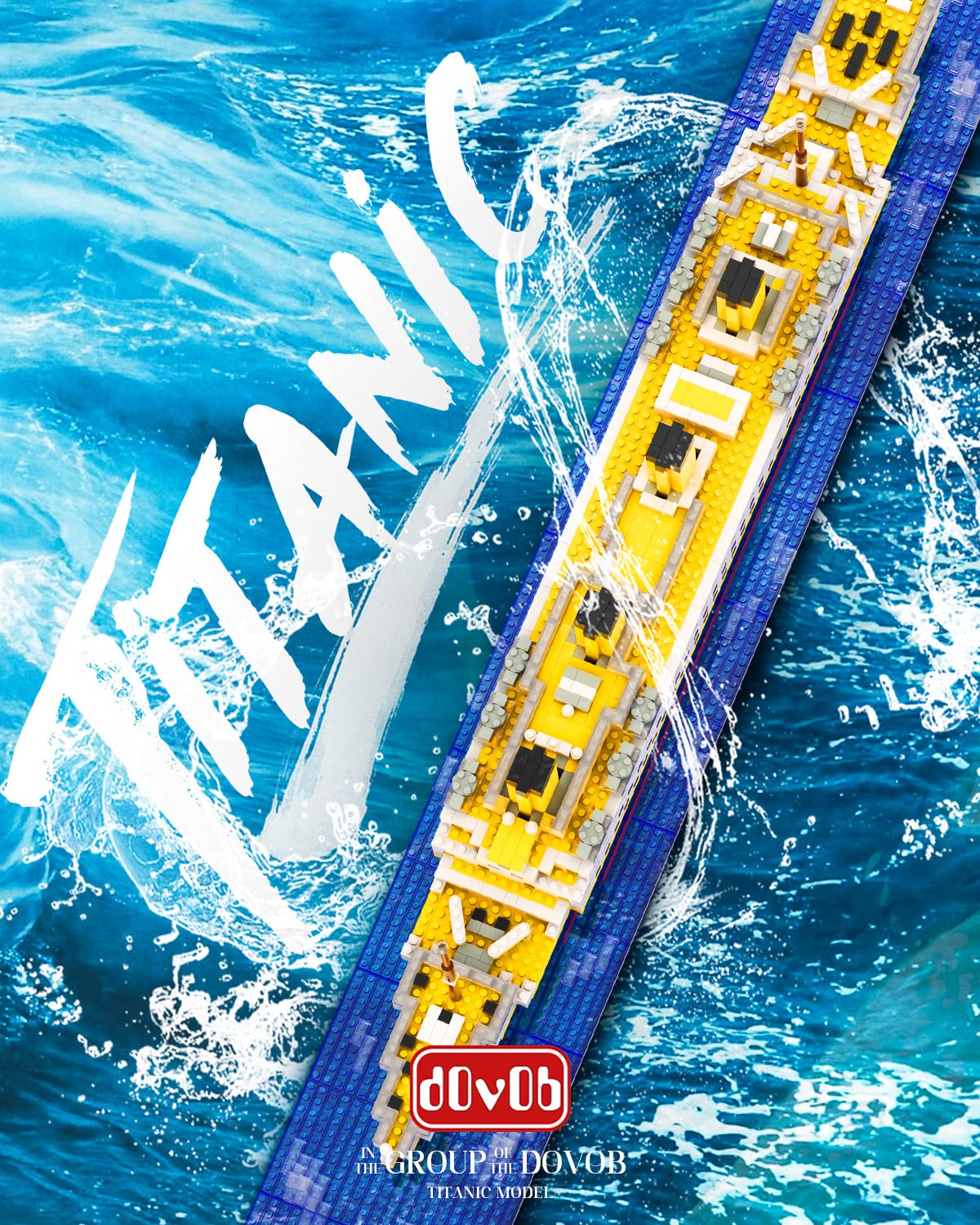 dOvOb Micro Mini Blocks Titanic Model Building Set with 2 Figure, 1872 Piece Mini Bricks Toy, Gift for Adults and Kids