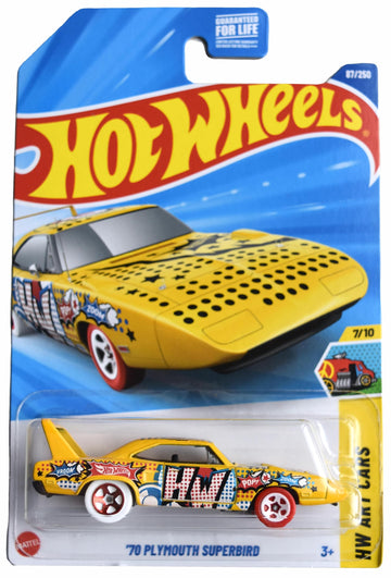 Hot Wheels '70 Plymouth Superbird, HW Art Cars 7/10 [Yellow] 87/250