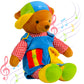 Bundaloo Talking Learning Dress-Up Bear for Toddlers - Educational Plush Toy that Talks & Sings ABCs, Zipper Button Shoelace Buckle Skills, 18”