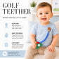 Mud Pie Golf Clip On Teether, Silicone Baby Teether Toy for Infant Teething Relief, Baby Teething