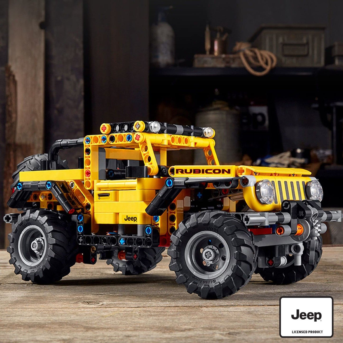 LEGO Technic Jeep Wrangler 4x4 Toy Car 42122 Model Building Kit - All Terrain Off Roader SUV Set, Authentic and Functional Design, STEM Birthday Gift