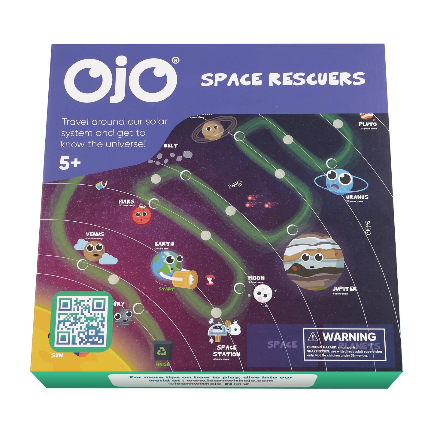 OjO Space Rescuers Solar System Science Game Children Become Astronomers! STEM Educational Toy (Age 5+) | Science Board Game for Kids | Learn Planets