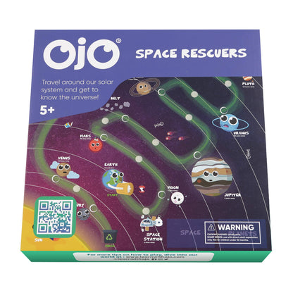 OjO Space Rescuers Solar System Science Game Children Become Astronomers! STEM Educational Toy (Age 5+) | Science Board Game for Kids | Learn Planets