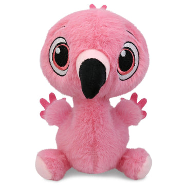 DolliBu Flamingo Plush - Fuzzy Stuffed Animal Flamingo, Cute Realistic Stuffed Animal Toy for Boys and Girls, Adorable Plush Gift for Baby, Kids