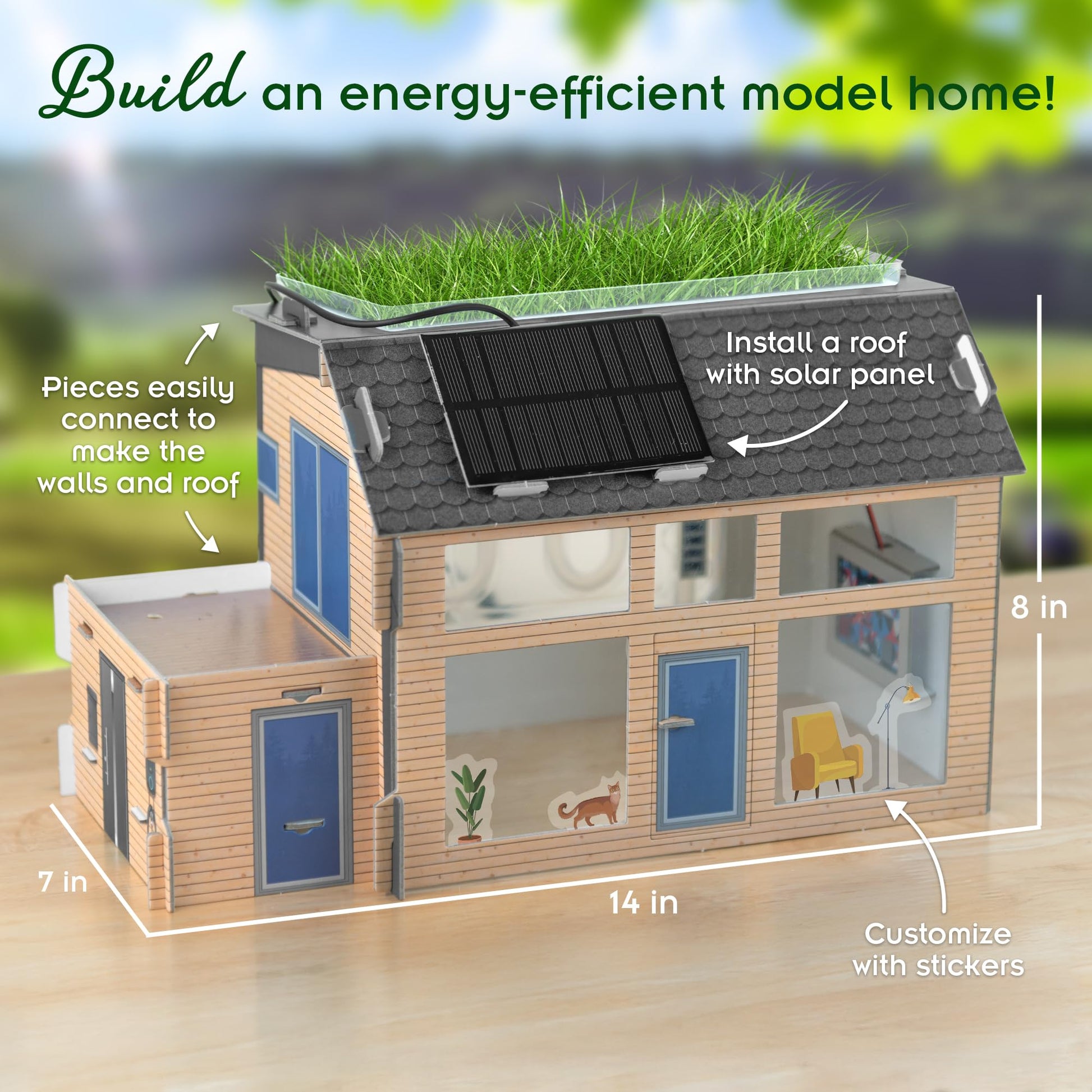 Thames & Kosmos Green Engineering STEM Kit | Build & Experiment with an Energy-Efficient Model Home, Explore Clean Energy, Sustainable Living