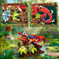 APENGBAOL 3-in-1 Parrot Building Sets 538 PCS Chameleon & Crab Animal Model with Flowers Creative Bird Construction Kit for Adults Nature Display Gift