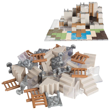 Monster Adventure Terrain- 40pc Painted Ladders and Stairs Bulk Set- Stackable 3-D Tabletop Customizable World Builder Compatible with DND Dungeons