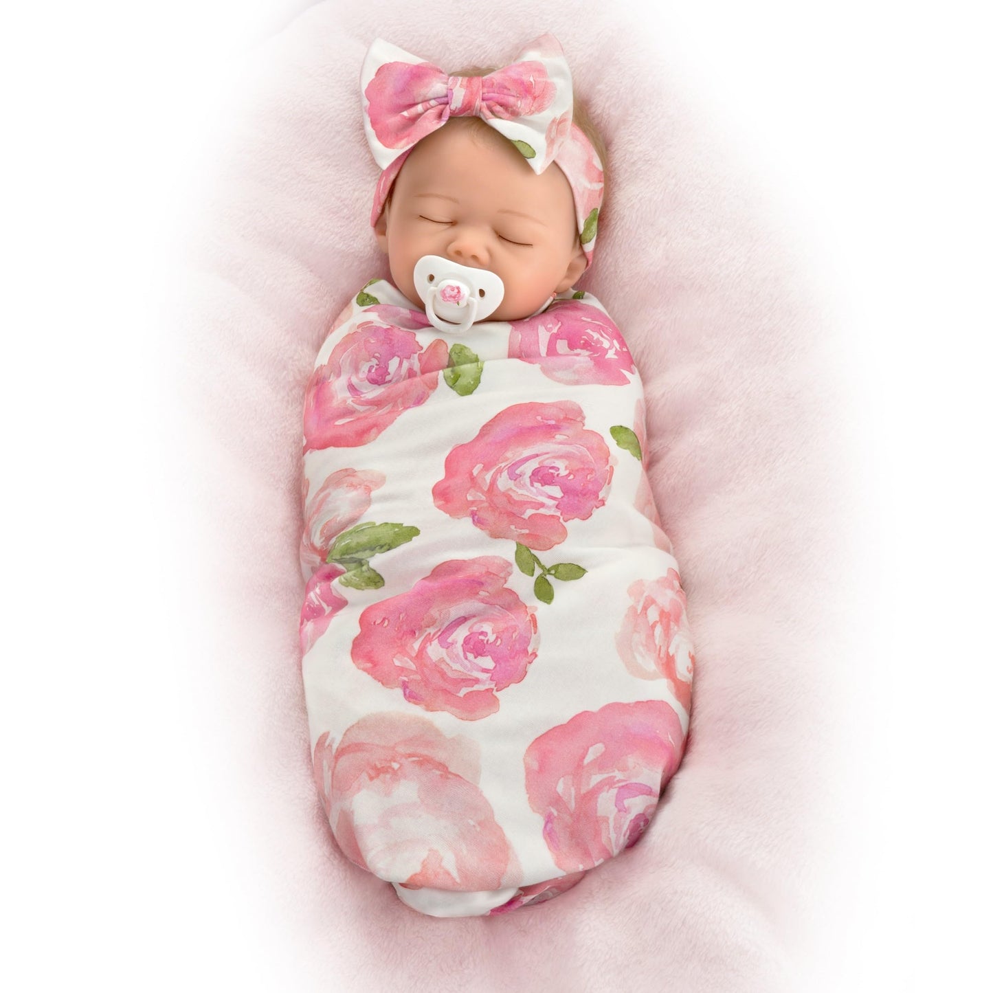 The Ashton-Drake Galleries So Truly Real Reborn Likelike Rosie Baby Doll, 19 inches, Real Touch Soft Vinyl by Marissa May, Poseable Weighted Cloth
