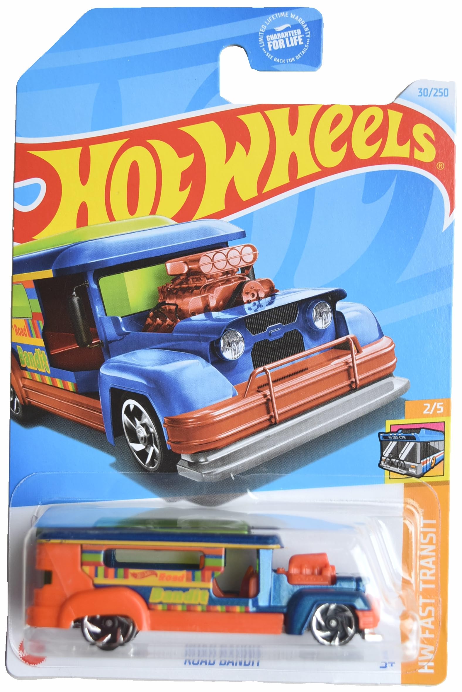 Matchbox Hot Wheels Road Bandit, HW Fast Transit 2/5 [Blue/Orange] 30/250