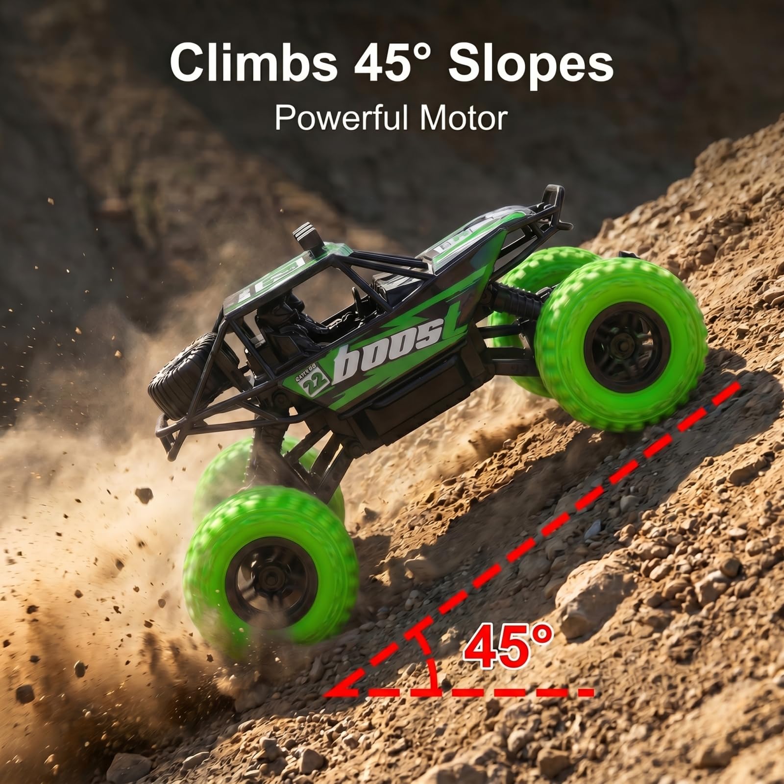 HAFASKA 2WD RC Car Beginners Green Red LED Gift