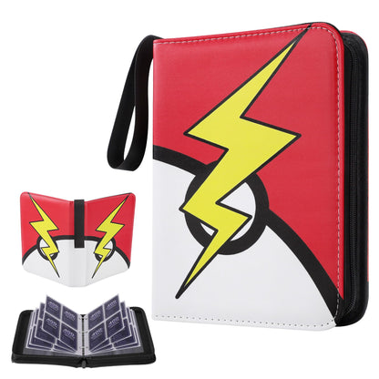Card Binder 4 Pocket, Trading Card Binder With 50 Removable Sleeves, Portable Card Collection Binder for Standard Cards