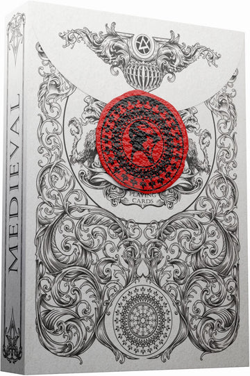 Medieval Playing Cards - Professional Poker Cards in Period-Authentic Middle Ages Designs - Black Edition - Great for Magic, Cardistry, Gameplay