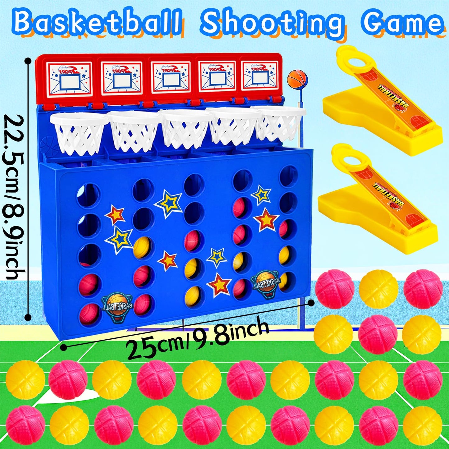 Szsrcywd Tabletop Basketball Game Toys,Desktop Basketballs Shooting Games Small Indoor Toy for Family Friends Office,Party Favors,Classroom