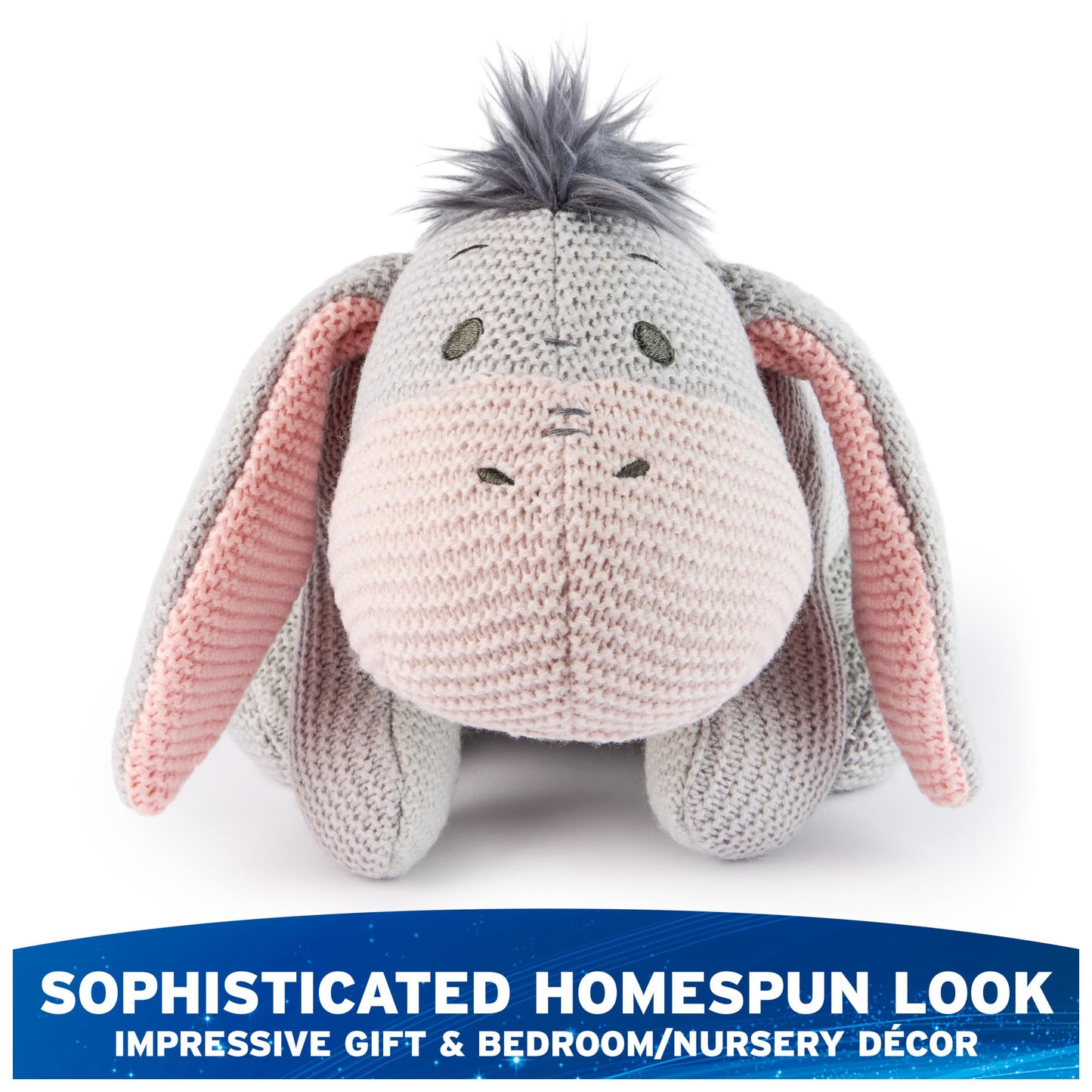 GUND Disney Official Eeyore 10-Inch Knit Plush Toy for Ages 1+